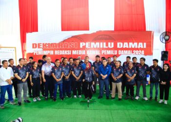 Polri, Dewan Pers, dan Pimpinan Media Deklarasi Pemilu Damai 2024