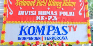Ratusan Karangan Bunga Beragam Warnai dan Sambut HUT Humas Polri ke-73