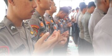 Polresta Bulungan Gelar Shalat Ghaib untuk Tiga Anggota Polri yang Gugur di Lampung