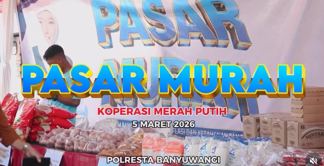 Kapolresta Banyuwangi Hadiri Peresmian Pasar Murah Koperasi Merah Putih