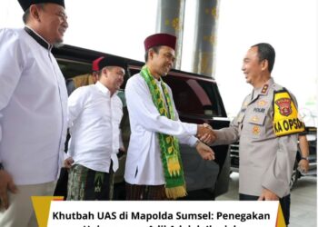 Momen Khusyuk Kapolda Sumsel & UAS di Masjid Assa’adah