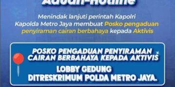 Polda Metro Jaya Buka Posko Pengaduan Kasus Penyiraman Air Keras Aktivis